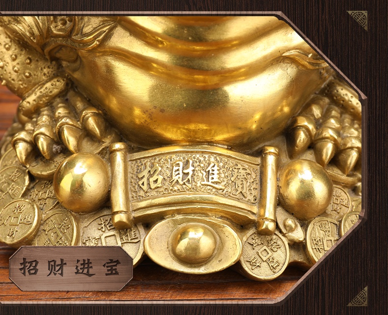 金蟾招财三脚蟾附铜钱FENG SHUI 风水開光招财三足金蝉/ 摆件三足金蝉
