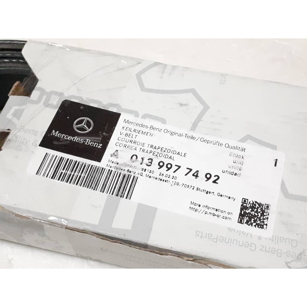 Mercedes Benz Original Fan Belt V Belt W203 W204 W209 CLK W211 W171 SLK  M271 KOMPRESSOR 0139977492 2415K7 7PK2420 2420K7 | Shopee Malaysia