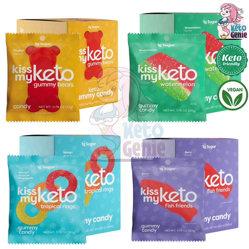 KISS MY KETO Keto Gummies 1 Box Sugar Free, Low Carb and Ketogenic