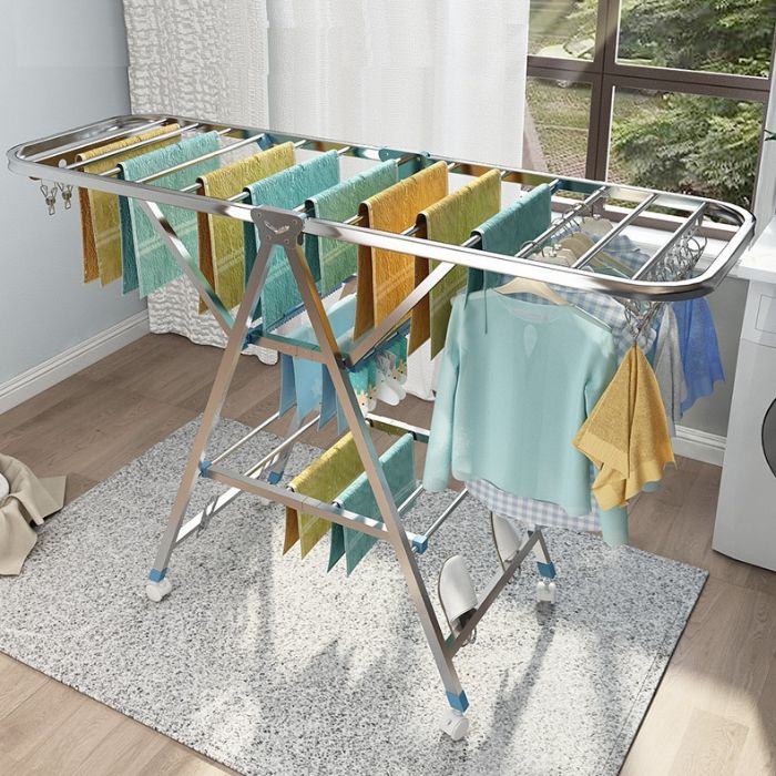 OSUKI Stainless Steel Clothes Drying Rack Foldable 3 Tier | Shopee Malaysia