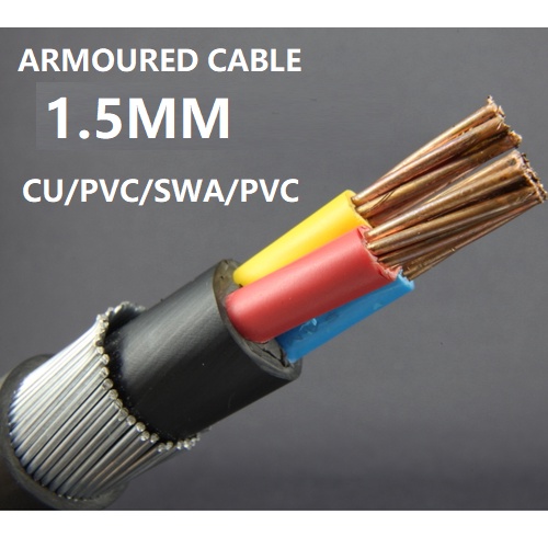 [LOOSE CUT] 1.5mm x 3C /7C /9C/12C Armoured Cable / Underground Cable ...