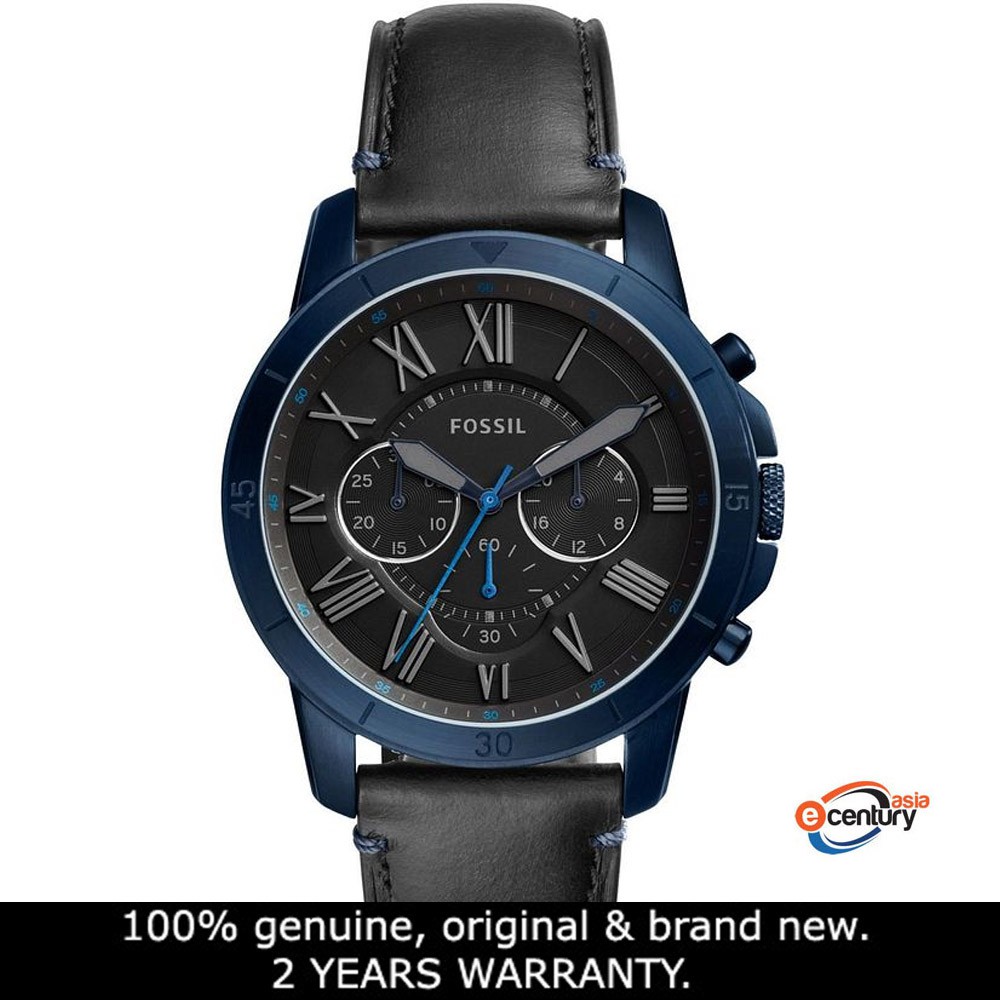 grant sport chronograph blue leather watch