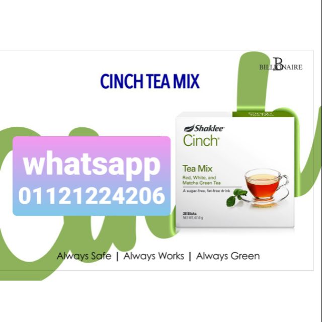 Energy Cinch Tea Mix With Green Tea Shaklee Shopee Malaysia
