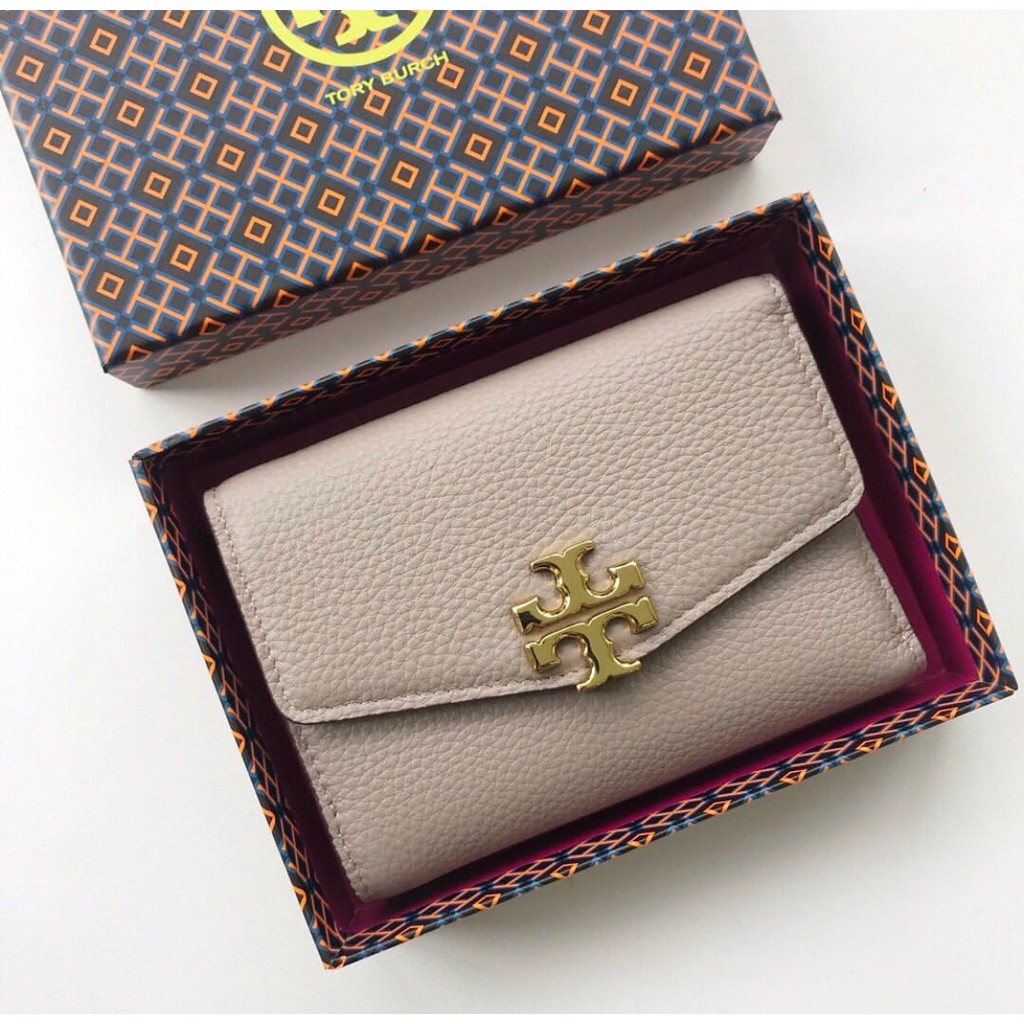 TORY BURCH 53340 Kira Mixed Medium Flap Wallet | Shopee Malaysia