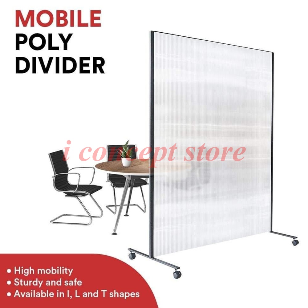 Mobile Polycarbonate Divider Panel/ Partition with Wheel/ Portable Room