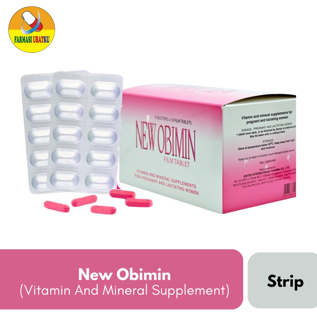 New Obimin Vitamins and Minerals Strips/Box Shopee Malaysia
