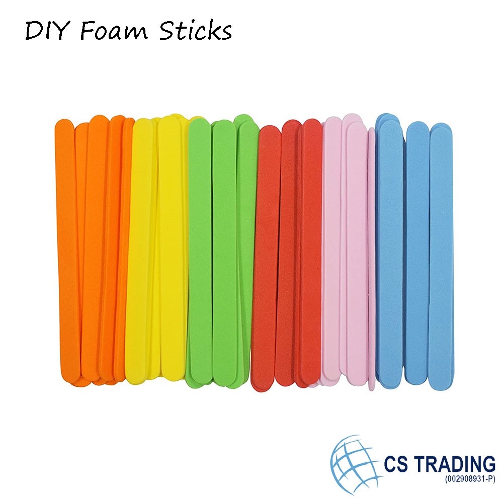 120 pcs x Ice Cream Stick Colour Foam Stick Batang Ais Krim DIY Art