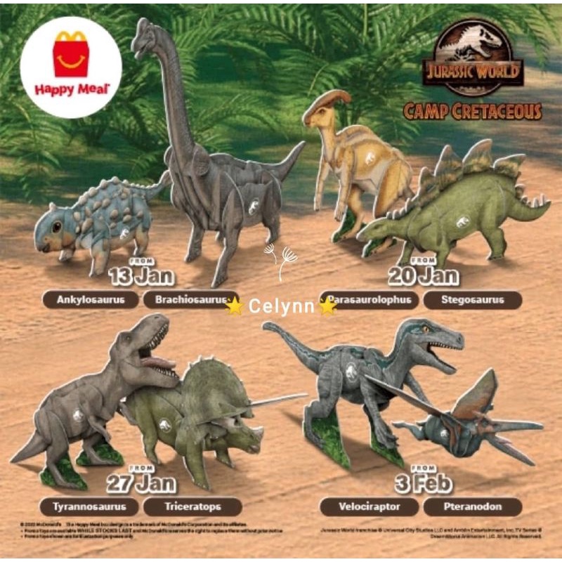 jurassic world toys mcdonalds