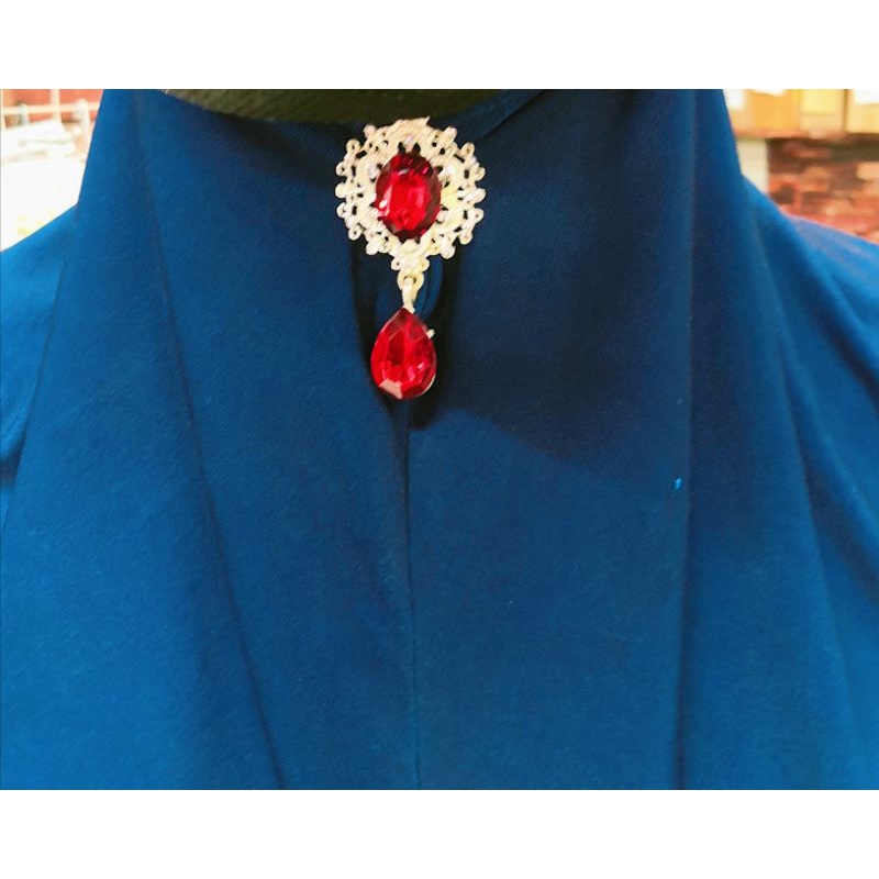 KER 3 Oval Style Brooch - Wholesale Price | Elegant Rhinestone Kerongsang | Luxury Royal Brooch
