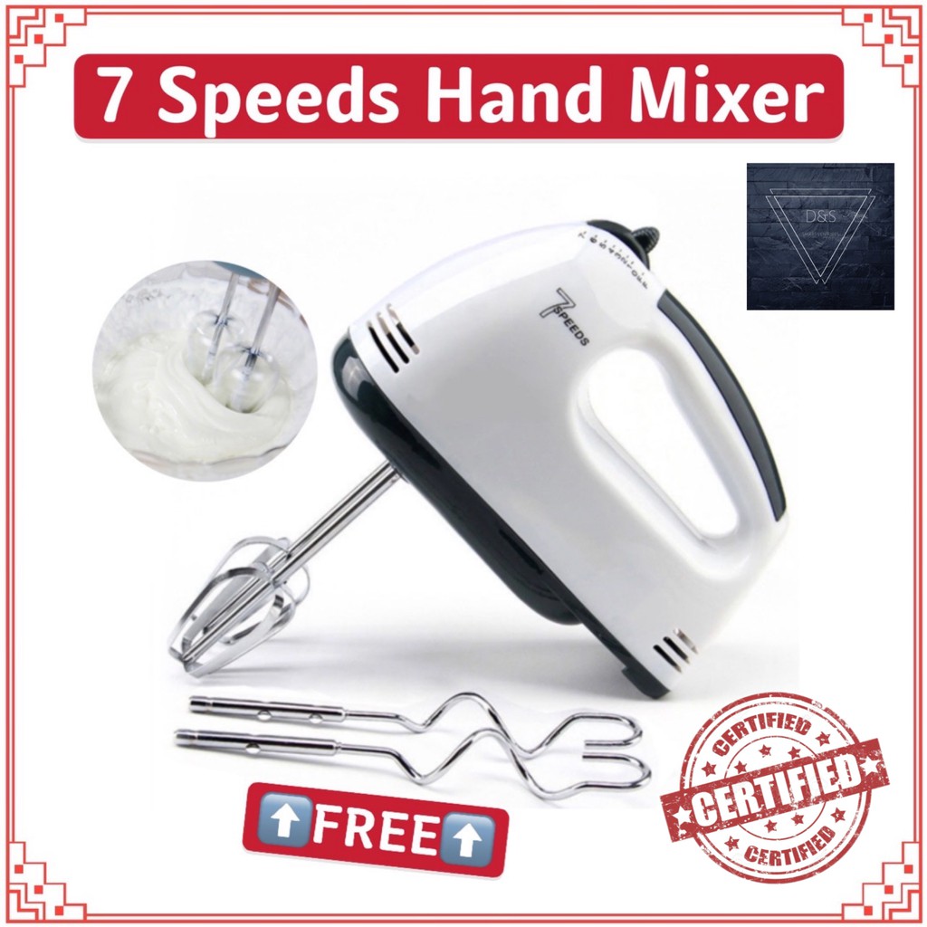 🇲🇾 D&S 7 Speed Hand Mixer Baking mixer Egg Beater Portable Electric Egg Beater Blender baking mix