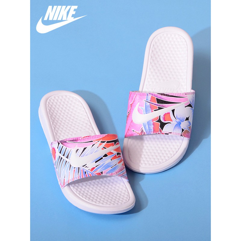 floral nike slippers