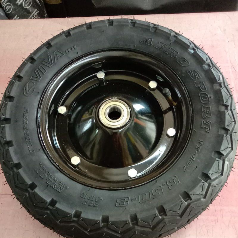 ??350-8 Vespa Heavy Duty Wheel Barrow Rim / Kereta Sorong Roller