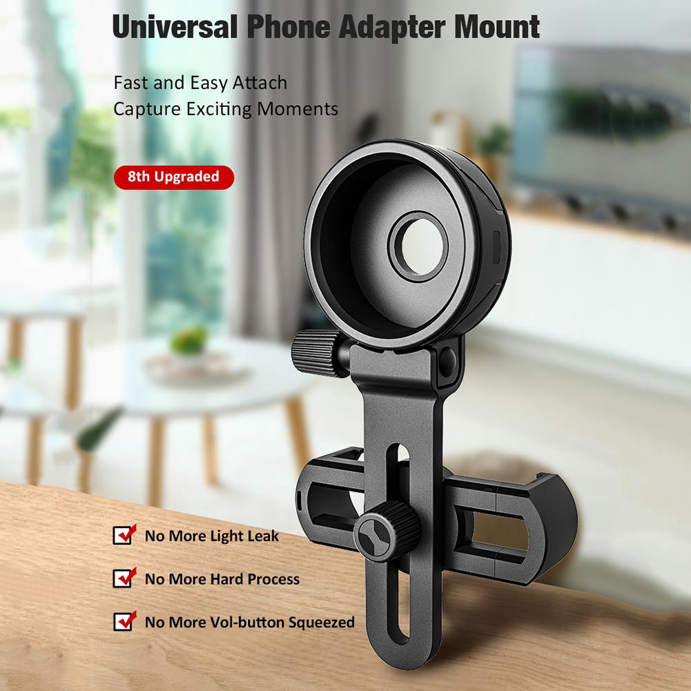 ❁Rondaful❁Phone Stand Durable Portable Telescope Microscope Holder Adapter Universal Mount Fits for Almost All Smartphone