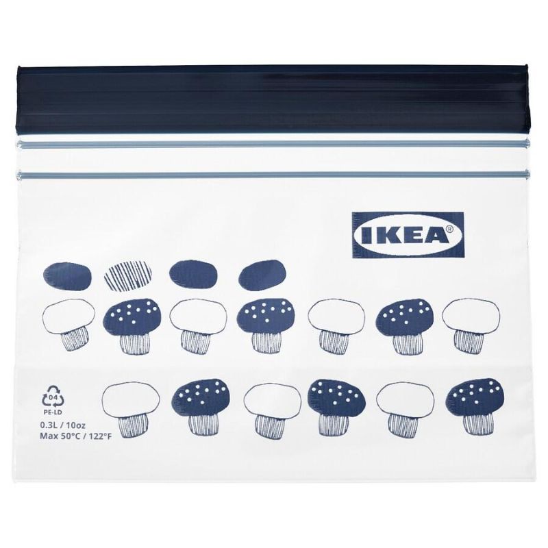 Ikea resealable bag / ziplock bag ISTAD, 0.3L (Blue, self stand