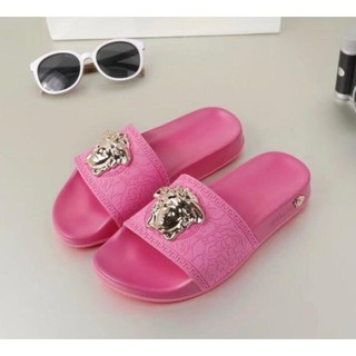 versace slippers pink