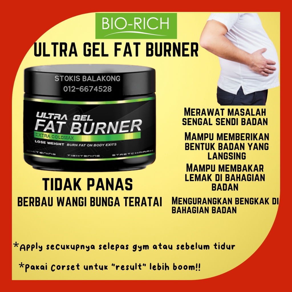 Ultra Gel Fat Burner Biorich Ultra Gel Fat Burner lotion Shopee