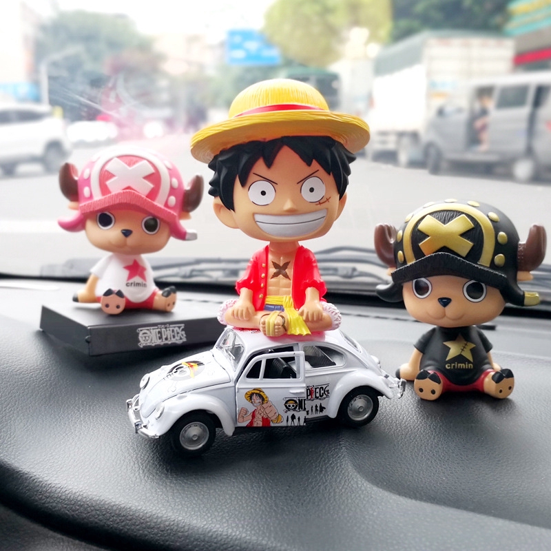 Ready Stock One Piece Luffy Chopper Cartoon Head Shaking Dolls Figurines Car Ornaments Phone Holder Car Interior Decoration Shopee Malaysia