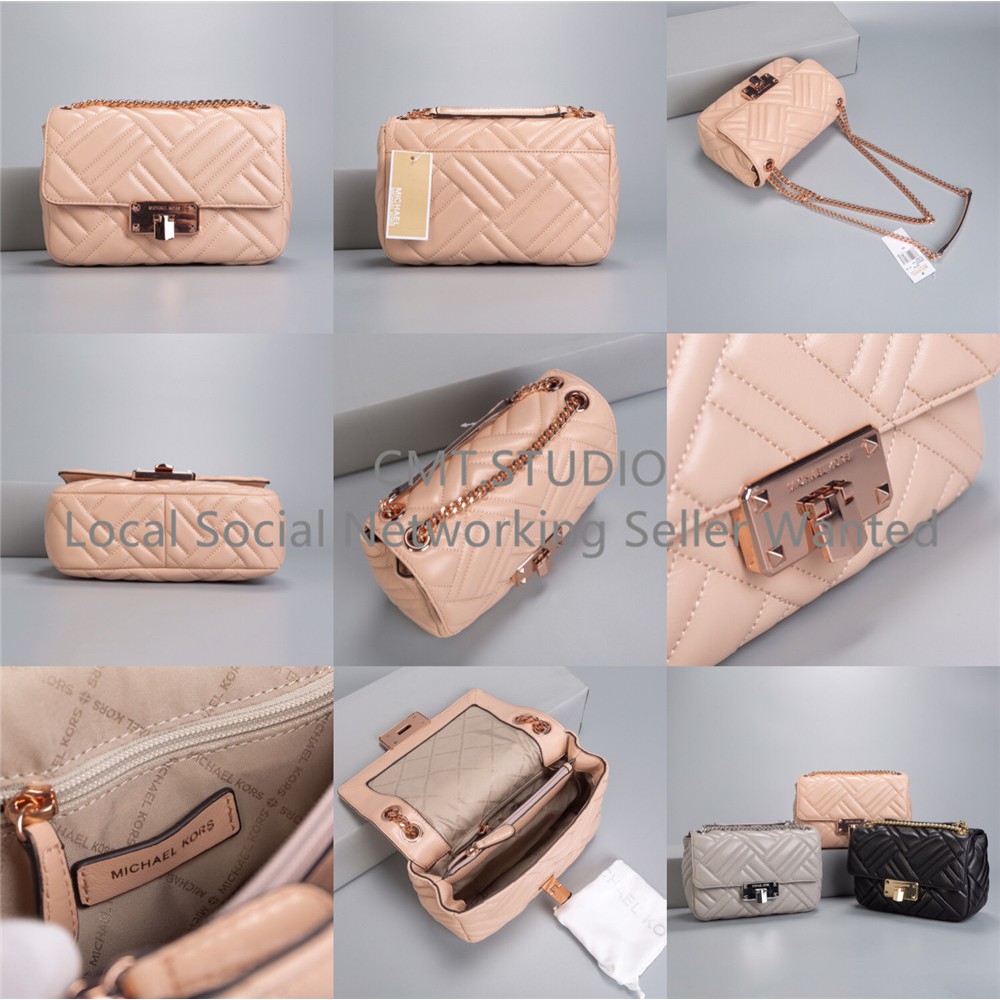 mk beige handbag