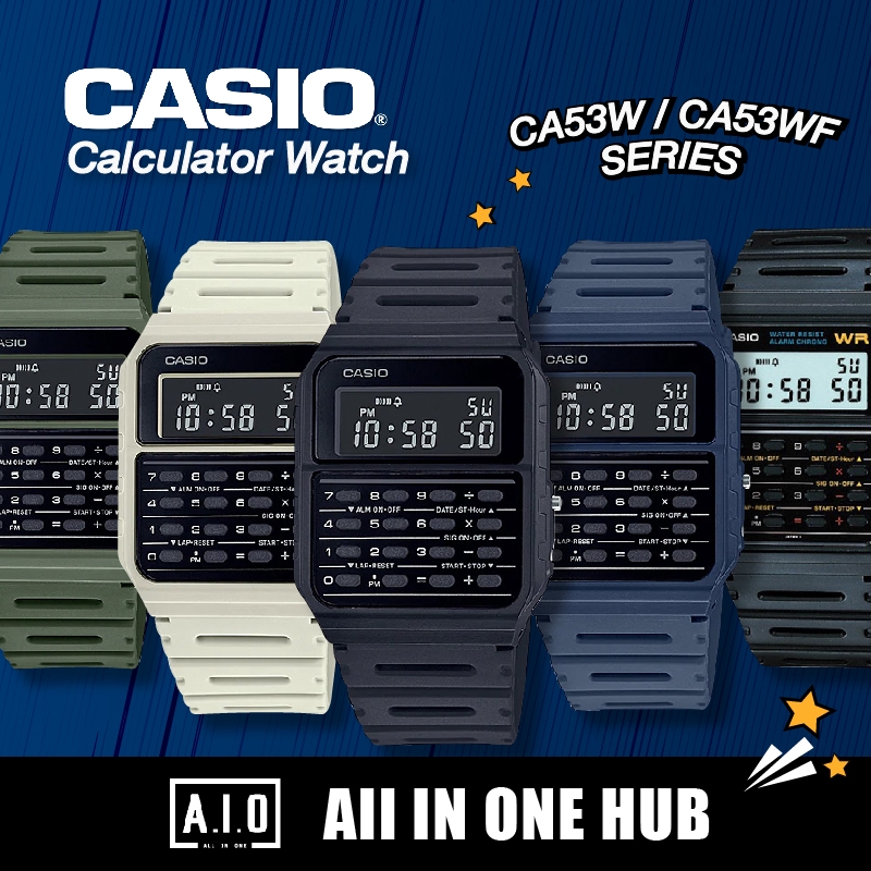 100 Authentic Casio Calculator Men Ca53w Ca53wf Ca 53w Ca 53wf Series Digital Watch Includes 1 Year Warranty Shopee Malaysia