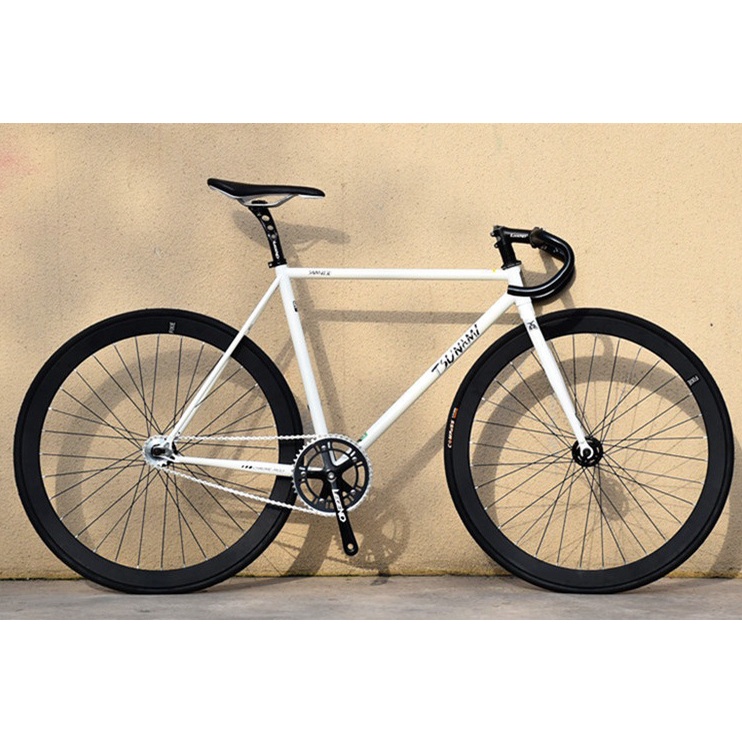 Fixed Gear TSUNAMI All White Lightest Competition Grade Super Racing