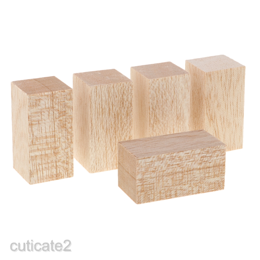 CRAFT 25 Packs Balsa Wood Block Stick Rod DIY Modeling Woodworking Craft 5x5x110mm 