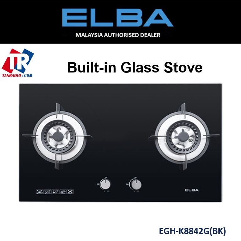 Elba 2 Burner Glass Hob ELBA-EGH-K8842G(BK) | Shopee Malaysia