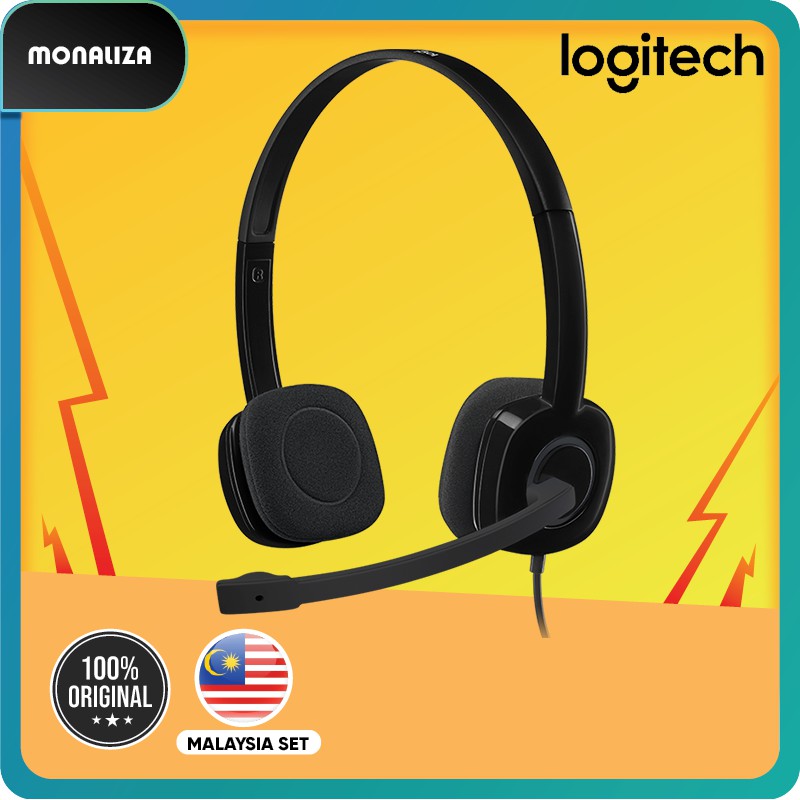 Logitech Headset H151 Stereo Black Shopee Malaysia