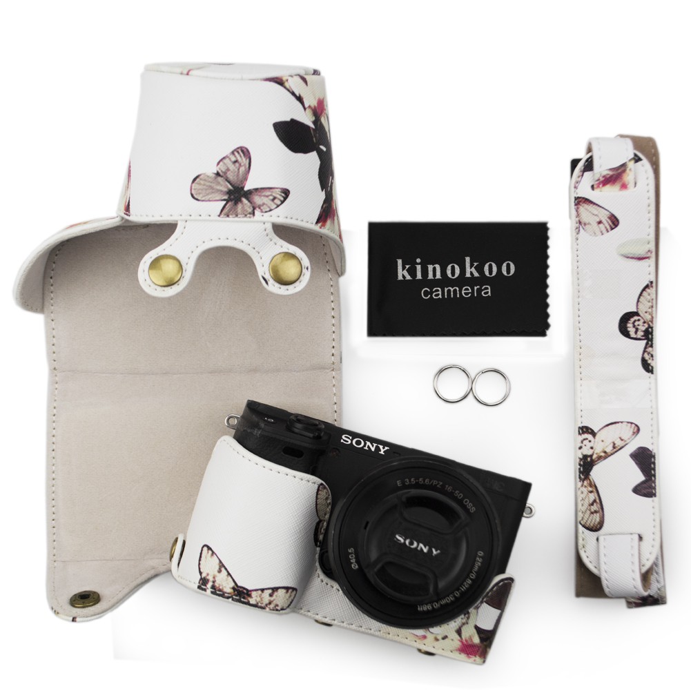 Brown kinokoo Protective Case Bag for Sony A6400 and 1650mm Lens