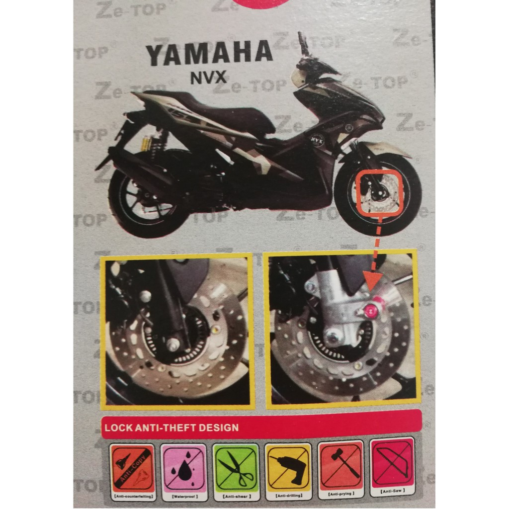 disc lock yamaha