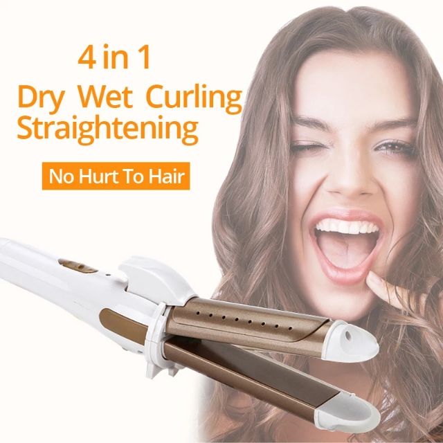 2 in 1 Hair Straightener  Hair Curler  Hair Iron  Hair Styling Tools  Curler  Hair Iron Malaysia Plug