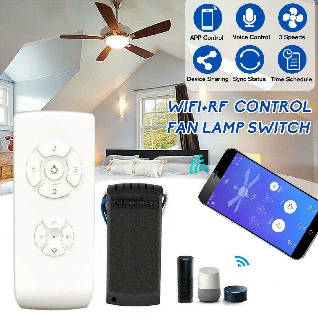 Wifi Rf App Ceiling Fan Lamp Remote Switch Control Kit Timing