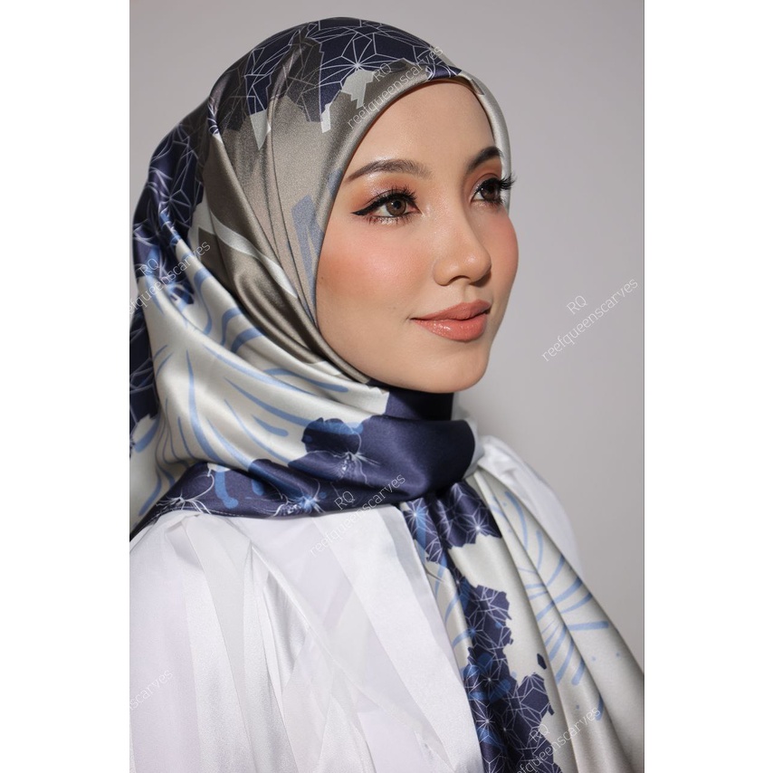 Tudung Bawal Satin Square- New Collection -bidang 45 - (ready Stock 