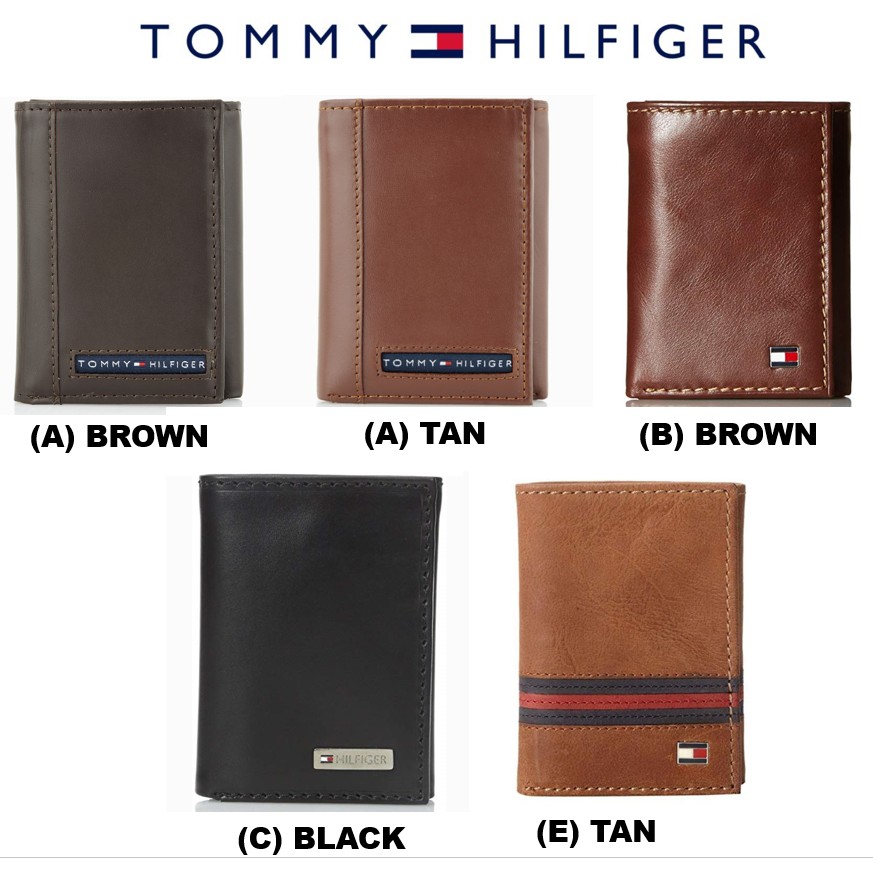 tommy hilfiger leather bifold wallet