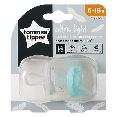 Tommee Tippee Ultra-light Soft Silicone Soother 6-18Months (2pcs)
