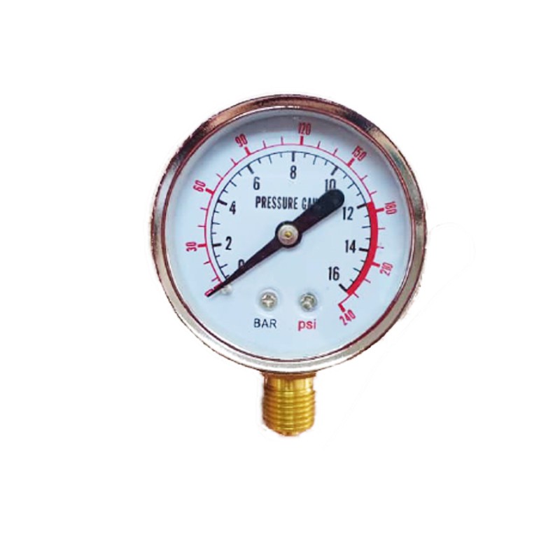 Water Filter Pressure Meter Gauge Metal (no liquid) 0240PSI 16bar