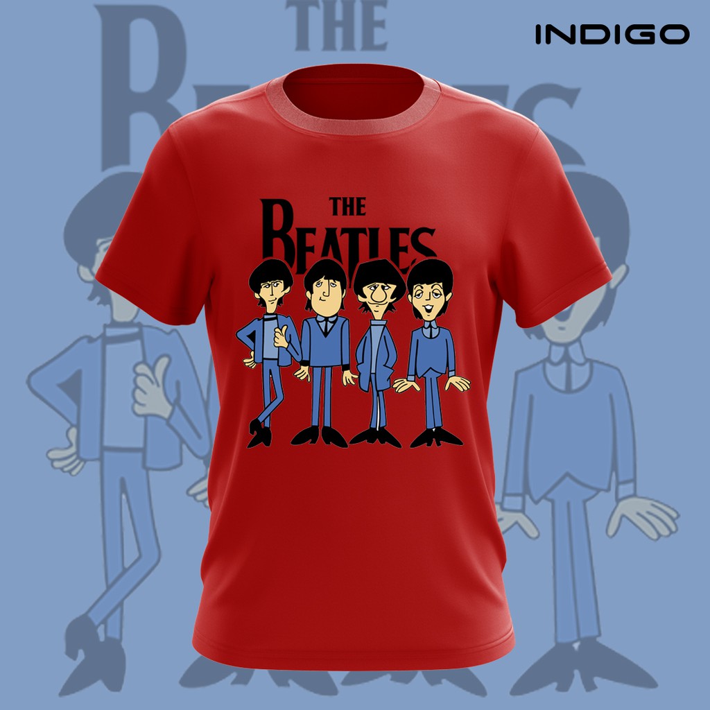 The Beatles Animation Graphic Graphic Tee Cotton T-Shirt Shopee Malaysia |  Yangshan Lin Youth Tee Shirts Funny The Beatles Logo Cartoon Pattern |  