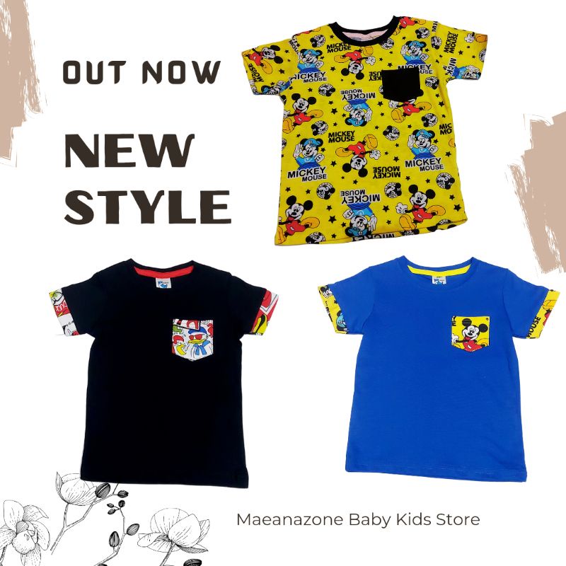 T-Shirts Baju T Kanak-kanak Lelaki Perempuan Mickey & Duck HOT | Shopee ...
