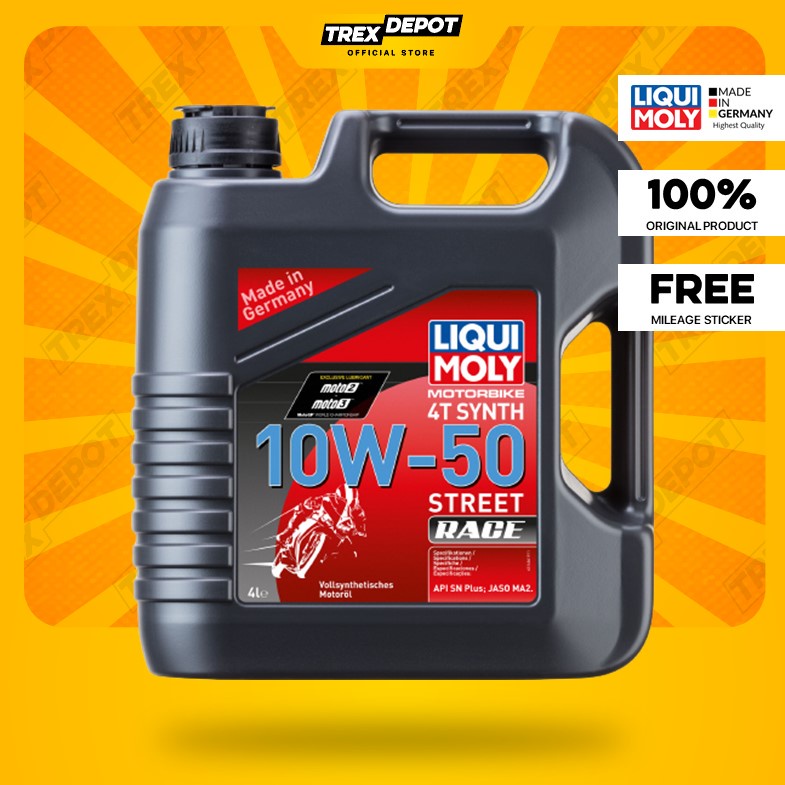 Display Itemclear Stock Liqui Moly Street Race 4t Fully Synthetic Motorcycle Engine Oil 10w50 