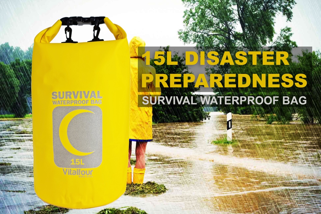 Vitalfour High Quality Waterproof Survival Bag 15L For Disaster
