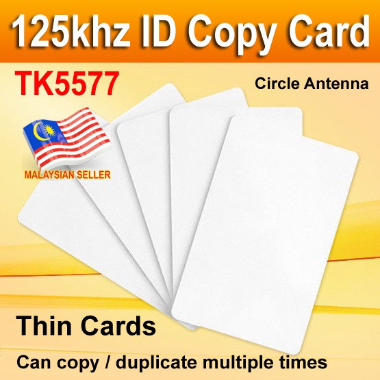 ID Copy Card Thin 125khz Duplicate TK5577 / T5577 125 khz Write Writable Rewrite Clone Blank Empty