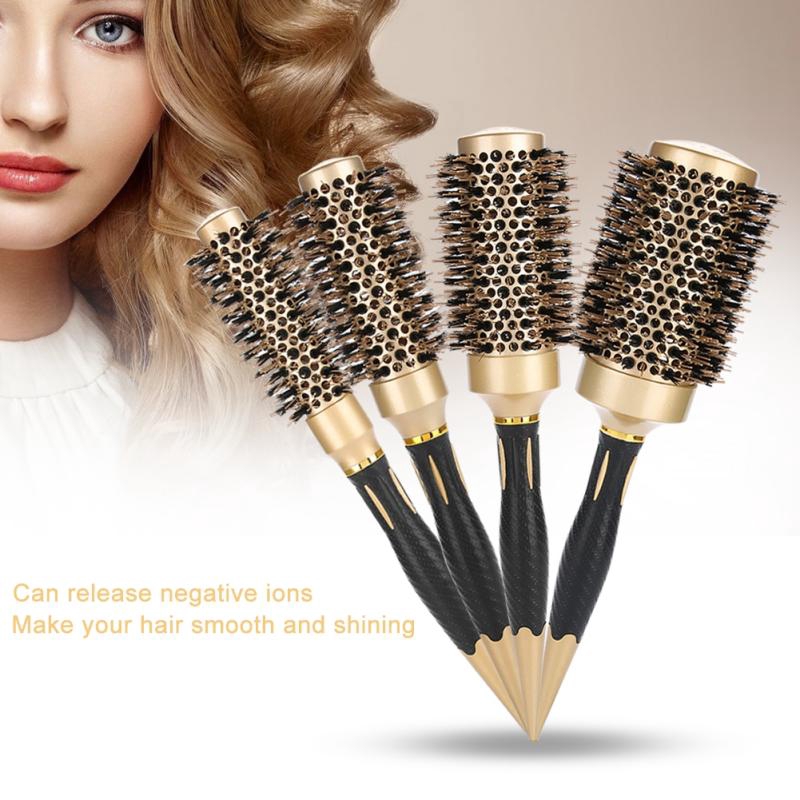 Portable Anion Anti Static Round Hair Comb Salon Styling Brush
