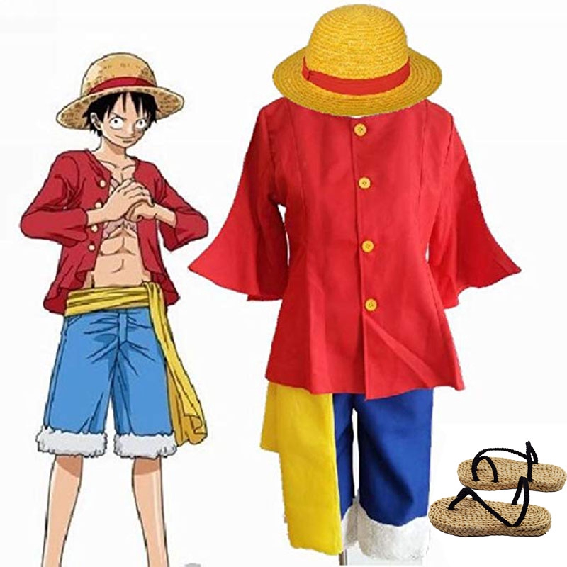 Luffy Halloween Costume
 e Piece Monkey D Luffy New World Costume Outfits for Halloween