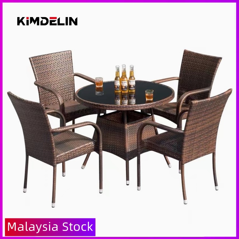 Outdoor Rattan Dining Table Set / Coffee Table Set / Balcony Stackable