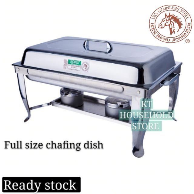 KT WARE Full size chafing dish 18.0(Horse) buffet set catering  berkas lauk buffet tray  function food tray jamuan tray