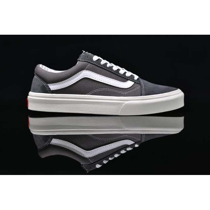 vans dark grey old skool trainers