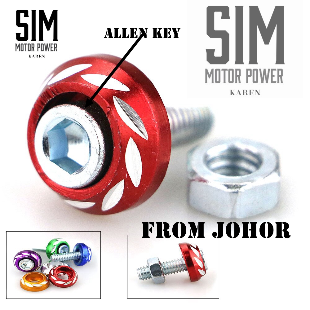 Buy *Ready Stock* Universal M6 ALUMINIUM ALLOY SCREW LICENSE PLATE 