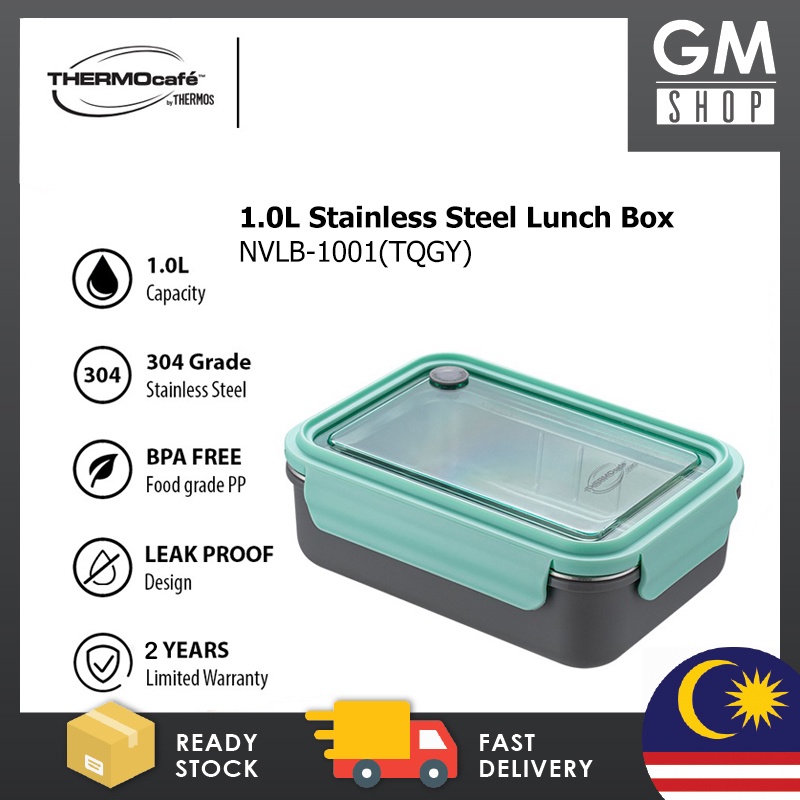THERMOS 1.0L Thermocafe SS Lunch Box NVLB1001(TQGY) Shopee