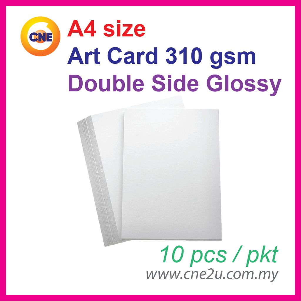 310gsm Art Card A4 Size (10s) [FOR LASER PRINTER] Shopee Malaysia