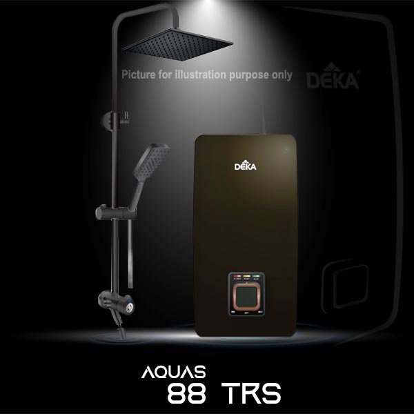 (NEW) DEKA AQUAS Water Heater DC Pump Rain Shower With Adjustable