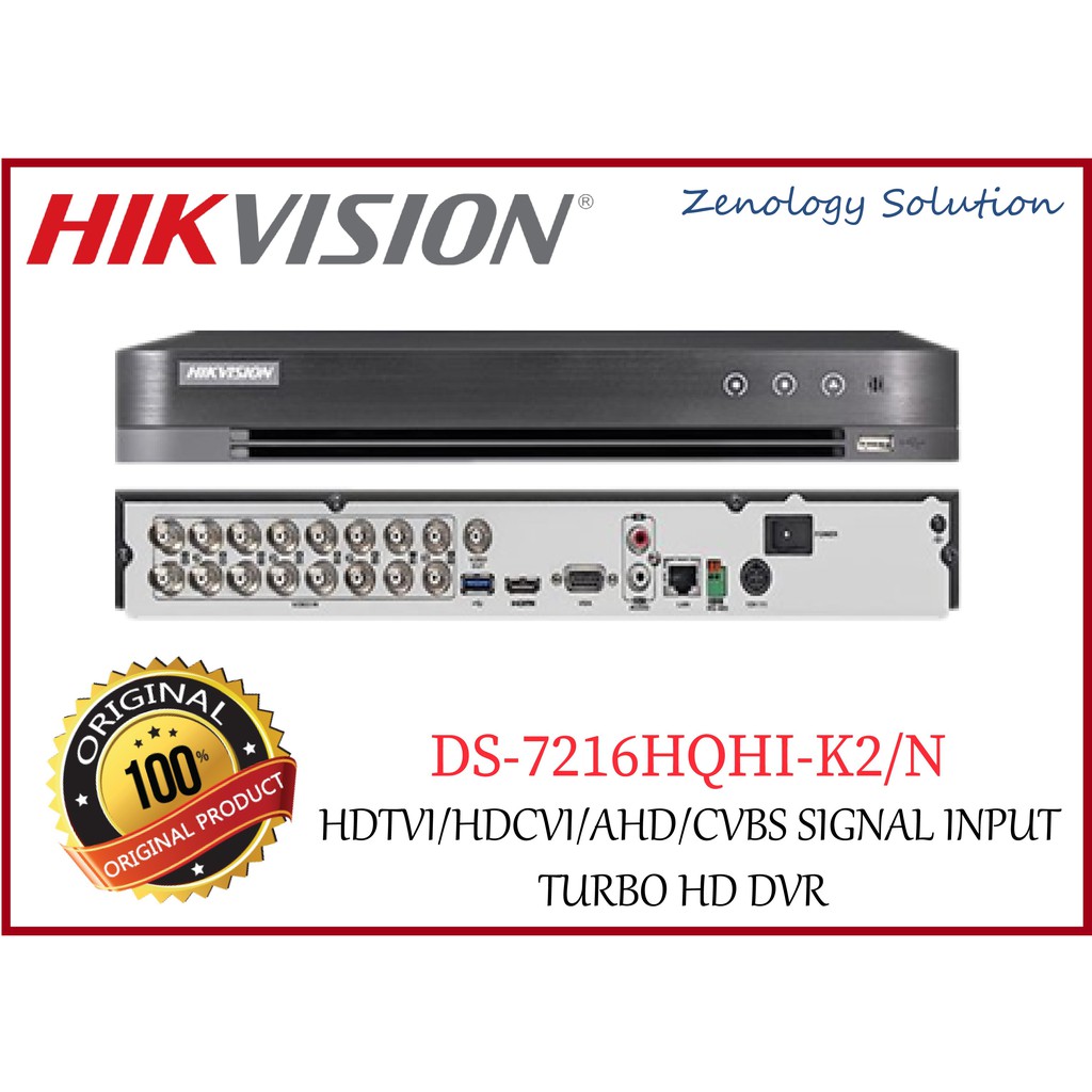 Hikvision Ds 7216hqhi K2 16ch Turbo Hd Dvr Shopee Malaysia